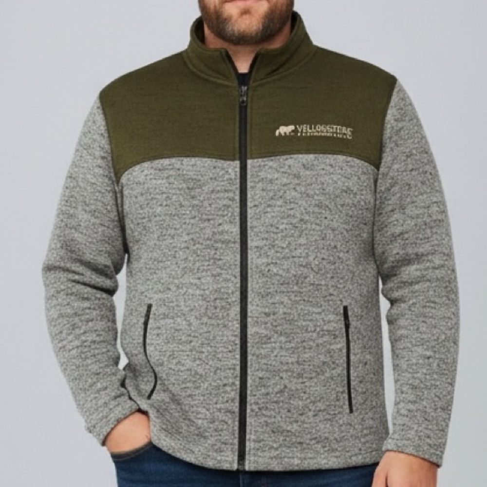Prairie Mountain Yellowstone Park Outdoor Full Zip Fleece Jacket Men’s XL